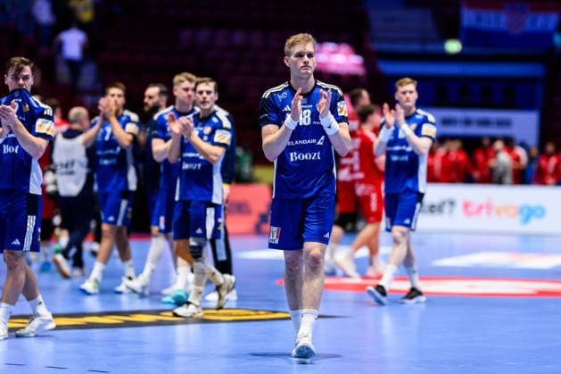 260127 Ellidi Vidarsson of Iceland looks dejected after the EHF European Handball Championship main round match between Switzerland and Iceland on January 27, 2026 in Malmö. Photo: Petter Arvidson BILDBYRAN kod PA PA1140 handball handboll handball handbolls-em 2026 schweiz island ehf european handball championship switzerland iceland bbeng depp Copyright: PETTERxARVIDSON BB260127PA046