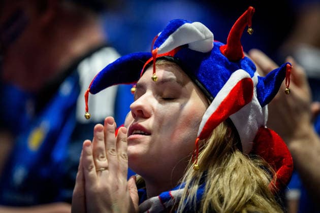 260127 Supporter of Iceland looks dejected during the EHF European Handball Championship main round match between Switzerland and Iceland on January 27, 2026 in Malmö. Photo: Petter Arvidson BILDBYRAN kod PA PA1140 handball handboll handball handbolls-em 2026 schweiz island ehf european handball championship switzerland iceland bbeng depp publik *** 260127 Supporter of Iceland looks dejected during the EHF European Handball Championship main round match between Switzerland and Iceland on January 27, 2026 in Malmö Photo Petter Arvidson BILDBYRAN kod PA PA1140 handball handball handballs em 2026 schweiz island ehf european handball championship switzerland iceland bbeng depp publik  Copyright: PETTERxARVIDSON BB260127PA065