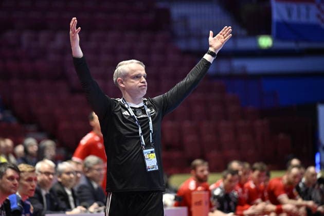 MALMÖ, SWEDEN 20260127 Iceland head coach Snorri Gudjonsson reacts during the 2026 EHF European Men s Handball Championship (the EHF Euro 2026) main round match between Switzerland and Iceland at Malmö Arena, in Malmö, Sweden, on January 27, 2026. MALMÖ SWEDEN x50090x