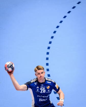 260127 Haukur Thrastarson of Iceland during the EHF European Handball Championship main round match between Switzerland and Iceland on January 27, 2026 in Malmö. Photo: Petter Arvidson BILDBYRAN kod PA PA1140 handball handboll handball handbolls-em 2026 schweiz island ehf european handball championship switzerland iceland bbeng Copyright: PETTERxARVIDSON BB260127PA069