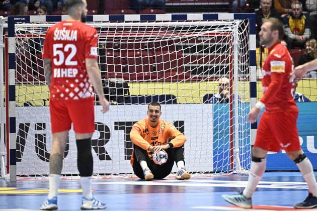 MALMÖ, SVERIGE 20260127 Croatia s goalkeeper Matej Mandic during the 2026 EHF European Men s Handball Championship (the EHF Euro 2026) main round round match between Slovenia and Croatia at Malmö Arena, in Malmö, Sweden, on January 27, 2026. MALMÖ SVERIGE x50090x *** MALMÖ, SVERIGE 20260127 Croatia s goalkeeper Matej Mandic during the 2026 EHF European Men s Handball Championship the EHF Euro 2026 main round match between Slovenia and Croatia at Malmö Arena, in Malmö, Sweden, on January 27, 2026 MALMÖ SVERIGE x50090x  Copyright: xJohanxNilsson TTx EHF EURO 2026 SLOVENIA-CROATIA