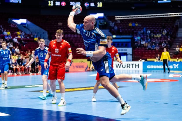 Switzerland v Iceland, EHF EURO 2026, Malmo, Sweden Malmo, Sweden. 27th of January, 2026. Arnar Arnarsson (21) of Iceland seen during the mens EHF Euro 2026 match between Switzerland and Iceland at Malmo Arena in Malmo. Sweden, Malmo, Malmö Arena  Copyright: xGonzalesxPhoto TobiasxJorgensenx