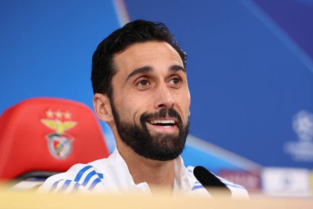 FBL-UEFA Champions League 2025-26 press conference, PK, Pressekonferenz SL Benfica - Real Madrid coach Alvaro Arbeloa (Real Madrid) laughs during the press conference before the UEFA Champions League 2025-26 League Phase MD8 match between Lisboa e Benfica and Real Madrid at Estadio da Luz on 27 January 2026 in Lisbon, Portugal Copyright: JoaquimxFerreira