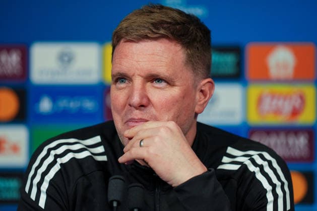 Newcastle United press conference, PK, Pressekonferenz AUXERRE, FRANCE - JANUARY 23: Eddie Howe, Head coach of Newcastle United FC during the Newcastle United FC press conference at Parc des Princes in Paris France on January 27, 2026. Maxime Delacroix Anadolu Paris France. Editorial use only. Please get in touch for any other usage.  Copyright: x2026xAnadoluxMaximexDelacroixx