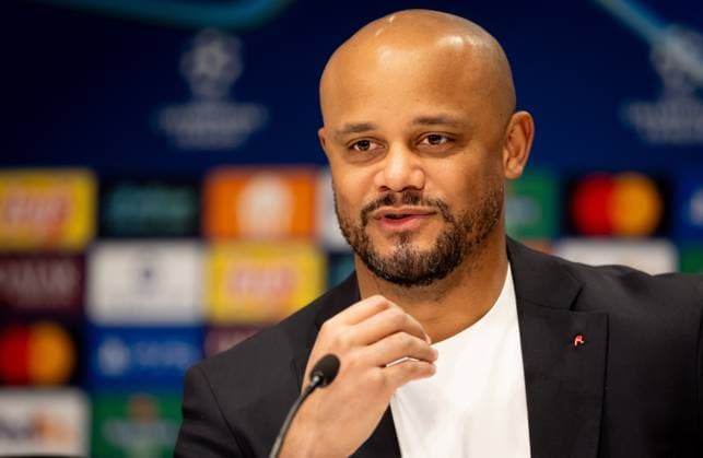 EINDHOVEN - Bayern Munich coach Vincent Kompany during a press conference, PK, Pressekonferenz at the Philips Stadium on the day before the Champions League match against Bayern Munich. IRIS VAN DEN BROEK ANP xVIxANPxSportx xxANPxIVx 548798053 originalFilename: 548798053.jpg