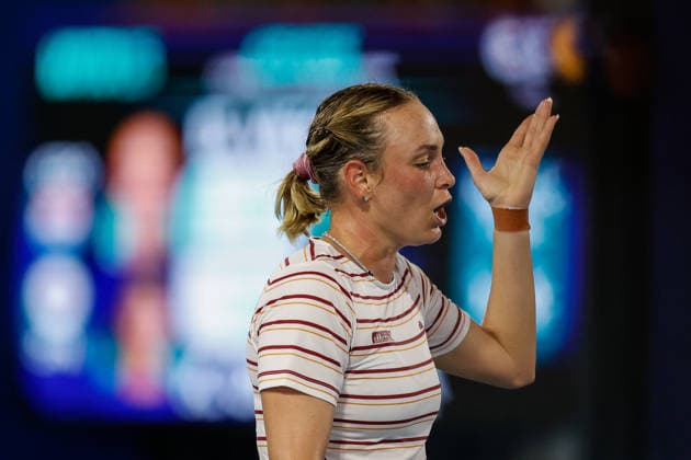 Philippine Women s Open - Day two Donna Vekic of Croatia reacts during her match against Kyoka Okamura of Japan during day two of the Philippine Women s Open in Manila, Philippines on January 27, 2026. The Philippine Women s Open runs from January 26 to 31 2026. MANILA Philippines  Copyright: xMATRIXxIMAGESx xMARKxCRISTINOx