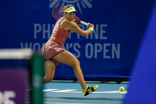 Philippine Women s Open - Day two Tatjana Maria of Germany in action against Leolia Jeanjean of France during day two of the Philippine Women s Open in Manila, Philippines on January 27, 2026. The Philippine Women s Open runs from January 26 to 31 2026. MANILA Philippines  Copyright: xMATRIXxIMAGESx xMARKxCRISTINOx
