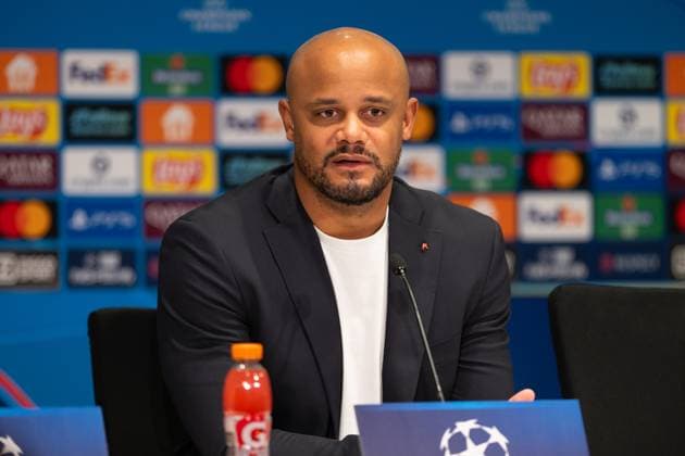 Chef-Trainer Vincent Kompany (FC Bayern Muenchen) bei der Pressekonferenz vor dem Spiel PSV Eindhoven vs. FC Bayern Muenchen, Fussball, Champions League, 8. Spieltag, 27.01.2026