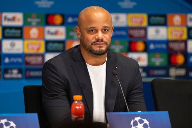 Chef-Trainer Vincent Kompany (FC Bayern Muenchen) bei der Pressekonferenz vor dem Spiel PSV Eindhoven vs. FC Bayern Muenchen, Fussball, Champions League, 8. Spieltag, 27.01.2026