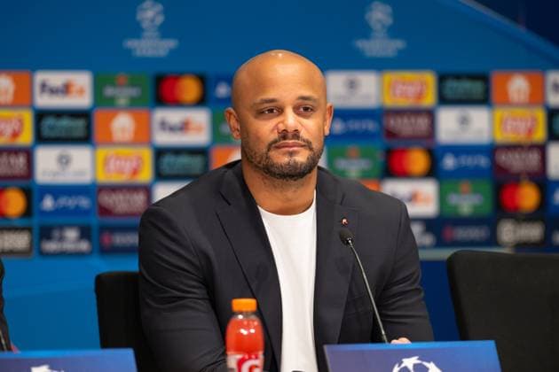 Chef-Trainer Vincent Kompany (FC Bayern Muenchen) bei der Pressekonferenz vor dem Spiel PSV Eindhoven vs. FC Bayern Muenchen, Fussball, Champions League, 8. Spieltag, 27.01.2026