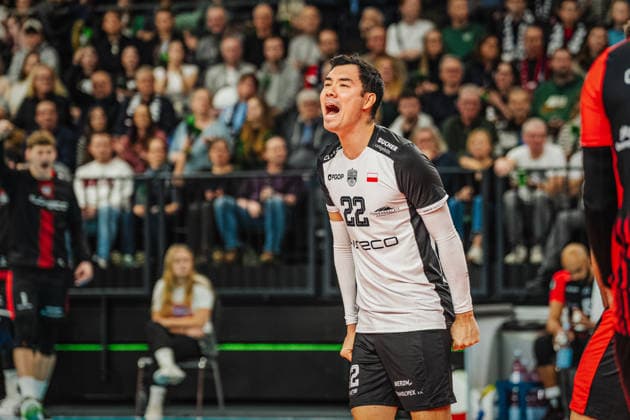 Volleyball Herren CEV Champions League 2026 SVG Lüneburg vs. Asseco Resovia Rzeszow 27.01.2026 Erik Shoji ( 22 Asseco Resovia Rzeszow) jubelt