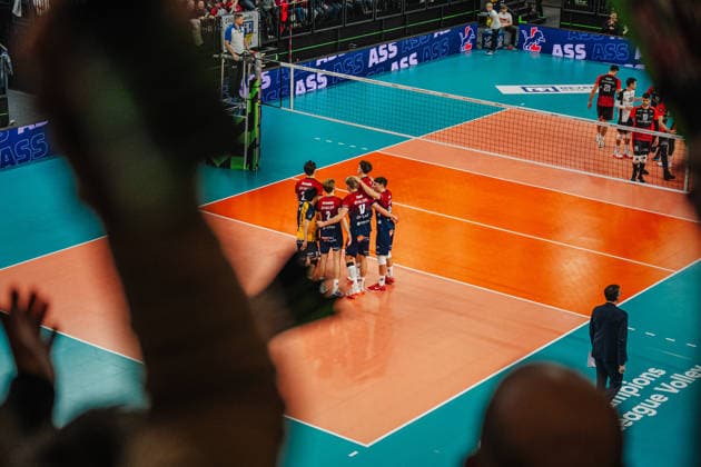 Volleyball Herren CEV Champions League 2026 SVG Lüneburg vs. Asseco Resovia Rzeszow 27.01.2026 Die Mannschaft der SVG Lüneburg jubelt