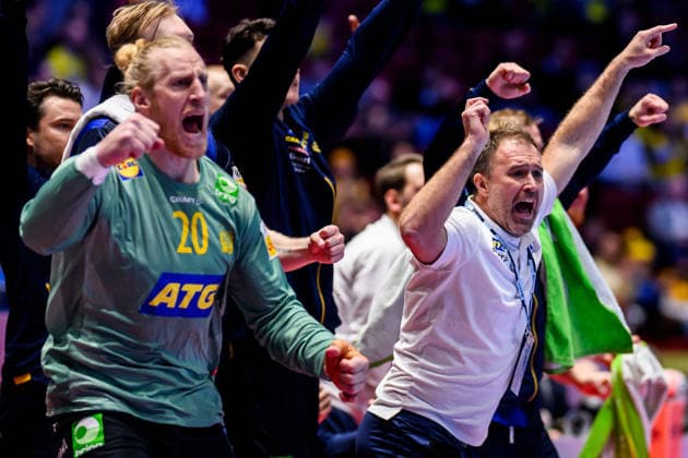 260127 Head coach Michael Apelgren of Sweden during the EHF European Handball Championship main round match between Sweden and Hungary on January 27, 2026 in Malmö. Photo: Petter Arvidson BILDBYRAN kod PA PA1142 handball handboll handball handbolls-em 2026 sverige sweden hungary ehf european handball championship ungern bbeng Copyright: PETTERxARVIDSON BB260127PA229