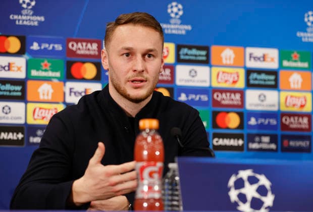 Monaco, Monte Carlo - January 28, 2026: AS Monaco vs. Juventus Football Club, Turin, UEFA Champions League press conference, PK, Pressekonferenz with dutch midfielder Teun Koopmeiners. Press Conference: AS Monaco - Juventus Football Club, UEFA Champions League