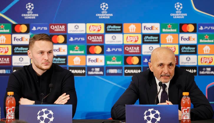 Monaco, Monte Carlo - January 28, 2026: AS Monaco vs. Juventus Football Club, Turin, UEFA Champions League press conference, PK, Pressekonferenz with Head Coach Luciano Spalletti and midfielder Teun Koopmeiners. Press Conference: AS Monaco - Juventus Football Club, UEFA Champions League