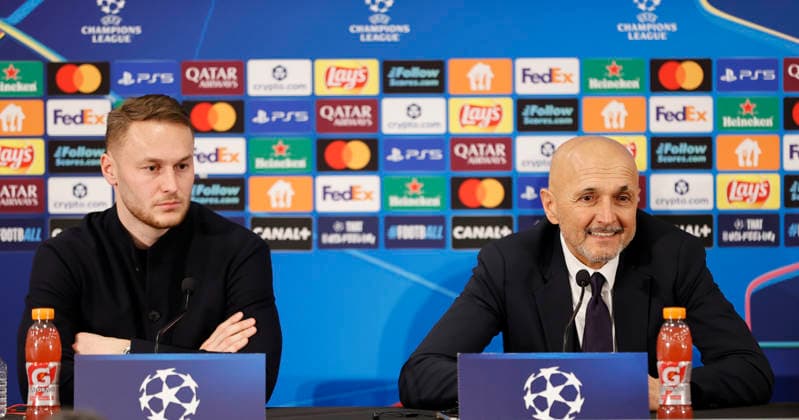 Monaco, Monte Carlo - January 28, 2026: AS Monaco vs. Juventus Football Club, Turin, UEFA Champions League press conference, PK, Pressekonferenz with Head Coach Luciano Spalletti and midfielder Teun Koopmeiners. Press Conference: AS Monaco - Juventus Football Club, UEFA Champions League