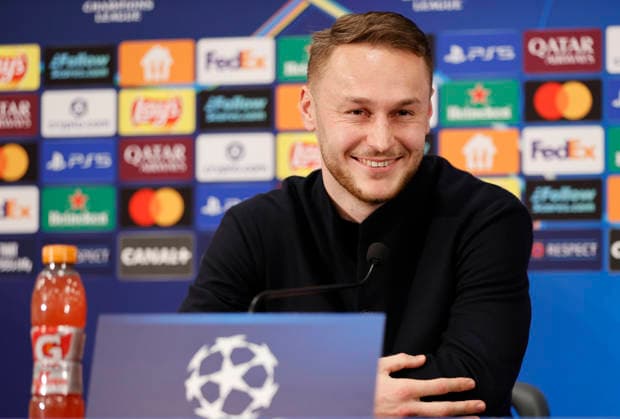Monaco, Monte Carlo - January 28, 2026: AS Monaco vs. Juventus Football Club, Turin, UEFA Champions League press conference, PK, Pressekonferenz with dutch midfielder Teun Koopmeiners. Press Conference: AS Monaco - Juventus Football Club, UEFA Champions League