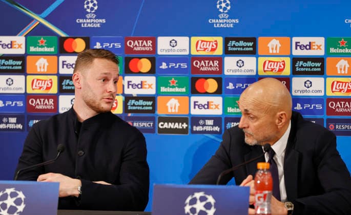 Monaco, Monte Carlo - January 28, 2026: AS Monaco vs. Juventus Football Club, Turin, UEFA Champions League press conference, PK, Pressekonferenz with Head Coach Luciano Spalletti and midfielder Teun Koopmeiners. Press Conference: AS Monaco - Juventus Football Club, UEFA Champions League