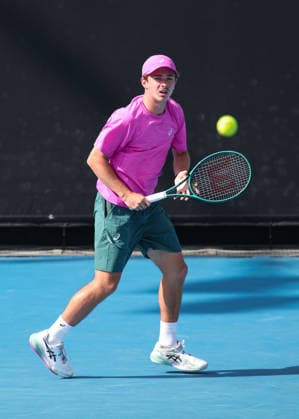 Flynn Thomas (SUI), Jungen Einzel, Boys Singles, Australian Open 2026 Melbourne Park, Melbourne, Victoria, Australia.. Copyright: xJuergenxHasenkopfx