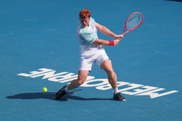 Jamie Mackenzie (GER), Jungen Einzel, Boys Singles, Australian Open 2026 Melbourne Park, Melbourne, Victoria, Australia.. Copyright: xJuergenxHasenkopfx