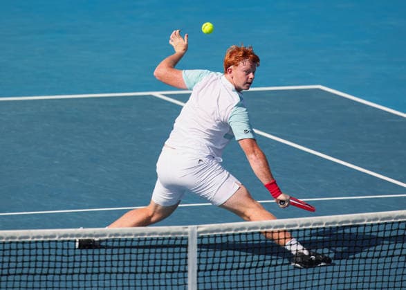 Jamie Mackenzie (GER), Jungen Einzel, Boys Singles, Australian Open 2026 Melbourne Park, Melbourne, Victoria, Australia.. Copyright: xJuergenxHasenkopfx