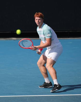 Jamie Mackenzie (GER), Jungen Einzel, Boys Singles, Australian Open 2026 Melbourne Park, Melbourne, Victoria, Australia.. Copyright: xJuergenxHasenkopfx