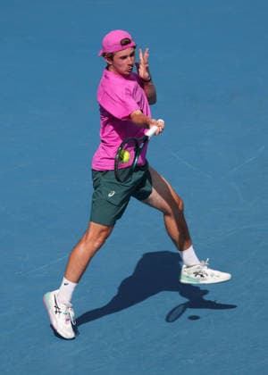 Flynn Thomas (SUI), Jungen Einzel, Boys Singles, Australian Open 2026 Melbourne Park, Melbourne, Victoria, Australia.. Copyright: xJuergenxHasenkopfx