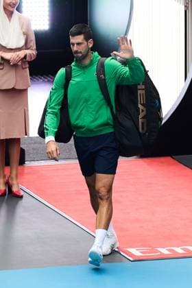 Novak Djokovic of Serbia enters the court for his quarterfinal match Australian Open tennis tournament, Day Eleven, Melbourne Park, Australia - 28 Jan 2026Melbourne Melbourne Park Victoria (VIC) Australia  Copyright: xRachelxBach Shutterstockx 16403682aq