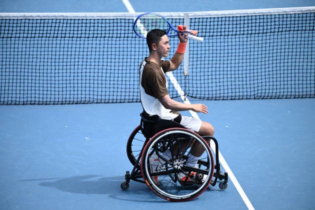 TENNIS AUSTRALIAN OPEN, Tokito Oda of Japan in action during the men™s round 1 wheelchair singles match against Casey Ratzlaff of the USA on day 11 of the 2026 Australian Open tennis tournament at Melbourne Park in Melbourne, Wednesday, January 22, 2026. ( NO ARCHIVING MELBOURNE VICTORIA AUSTRALIA  Copyright: xJOELxCARRETTx 20260128141945721520