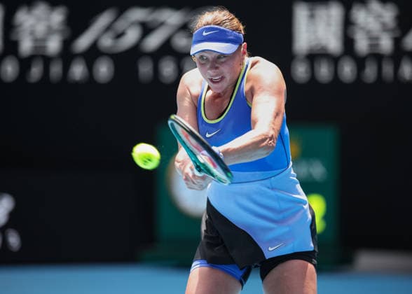 Amanda Anisimova (USA), Australian Open 2026 Melbourne Park, Melbourne, Victoria, Australia.. Copyright: xJuergenxHasenkopfx