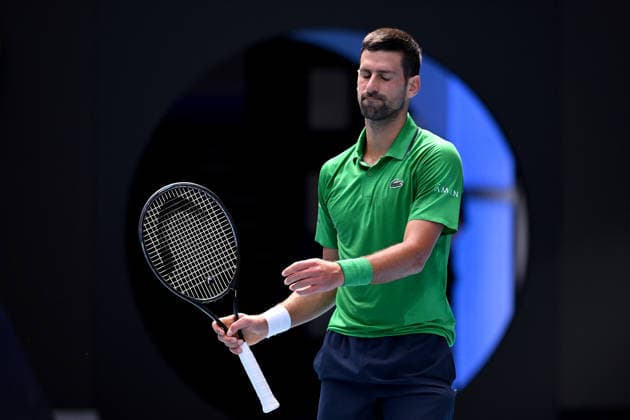 TENNIS AUSTRALIAN OPEN, Novak Djokovic of Serbia during the men™s quarterfinals against Lorenzo Musetti of Italy on day 11 of the 2026 Australian Open tennis tournament at Melbourne Park in Melbourne, Wednesday, January 22, 2026. ( NO ARCHIVING MELBOURNE VICTORIA AUSTRALIA  Copyright: xJAMESxROSSx 20260128184081483700