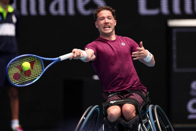 Gordon Reid during his Men s Wheelchair Singles first round match Australian Open tennis tournament, Day Eleven, Melbourne Park, Australia - 28 Jan 2026Melbourne Melbourne Park Victoria (VIC) Australia  Copyright: xEllaxLing Shutterstockx 16403681cg