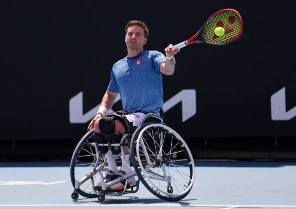 Gordon Reid during his Men s Wheelchair Singles first round match Australian Open tennis tournament, Day Eleven, Melbourne Park, Australia - 28 Jan 2026Melbourne Melbourne Park Victoria (VIC) Australia  Copyright: xEllaxLing Shutterstockx 16403681cp