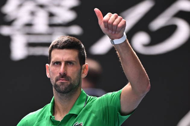 TENNIS AUSTRALIAN OPEN, Novak Djokovic of Serbia after Lorenzo Musetti of Italy retired due to injury during their men™s quarterfinals match on day 11 of the 2026 Australian Open tennis tournament at Melbourne Park in Melbourne, Wednesday, January 28, 2026. ( NO ARCHIVING MELBOURNE VICTORIA AUSTRALIA  Copyright: xJAMESxROSSx 20260128131660283875