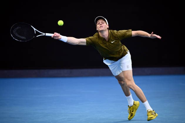TENNIS AUSTRALIAN OPEN, Jannik Sinner of Italy in action during his men™s Quarterfinal against Ben Shelton of the USA on day 11 of the 2026 Australian Open tennis tournament at Melbourne Park in Melbourne, Wednesday, January 28, 2026. ( NO ARCHIVING MELBOURNE VICTORIA AUSTRALIA  Copyright: xJOELxCARRETTx 20260128110935335411