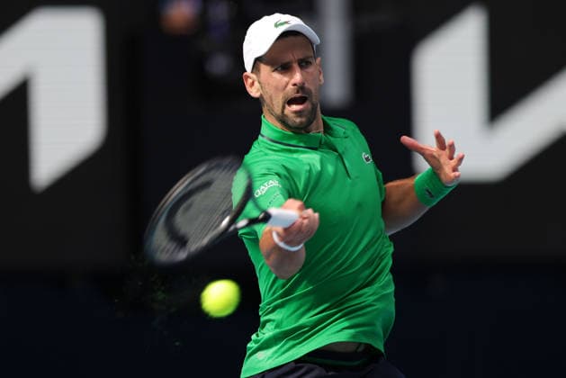 Novak Djokovic, SRB, during quarterfinals at 2026 Australian Open in Melbourne, 28 01 2026; -