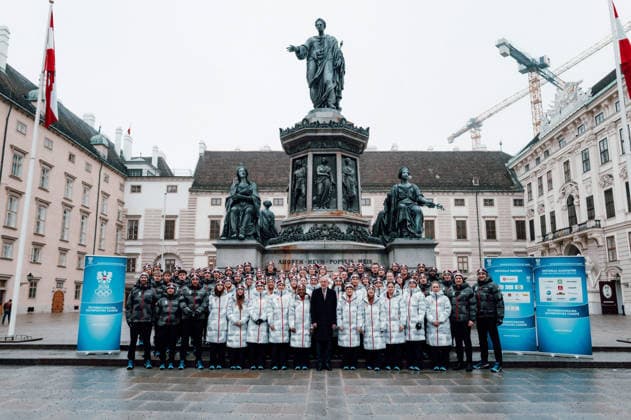 OLYMPICS - Winter Olympic Games, Olympische Spiele, Olympia, OS Milano Cortina 2026 VIENNA,AUSTRIA,28.JAN.26 - OLYMPICS - Winter Olympic Games Milano Cortina 2026, preview, Vereidigung Olympic Team Austria. Image shows all athletes and the president of Austria Alexander Van Der Bellen.  GEPAxpictures xAlexanderxSolc