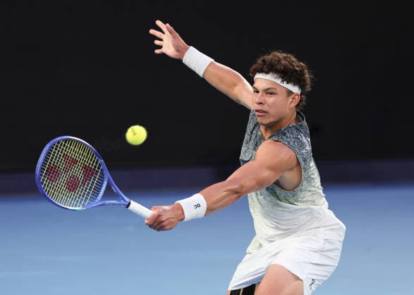Ben Shelton, Australian Open 2026 Melbourne Park, Melbourne, Victoria, Australia.. Copyright: xJuergenxHasenkopfx