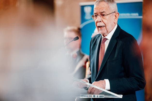 OLYMPICS - Winter Olympic Games, Olympische Spiele, Olympia, OS Milano Cortina 2026 VIENNA,AUSTRIA,28.JAN.26 - OLYMPICS - Winter Olympic Games Milano Cortina 2026, preview, Vereidigung Olympic Team Austria. Image shows president Alexander Van Der Bellen.  GEPAxpictures xAlexanderxSolc