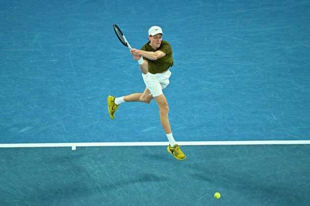 Australian Open - Jannik Sinner v Ben Shelton Jannik Sinner (ITA) during his quarter final round match at the 2026 Australian Open at Melbourne Park in Melbourne, Australia, on January 28, 2026. Photo by Corinne Dubreuil ABACAPRESS.COM Melbourne Australia  Copyright: xDubreuilxCorinne ABACAx