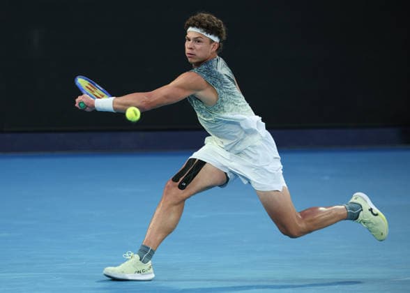 Ben Shelton, Australian Open 2026 Melbourne Park, Melbourne, Victoria, Australia.. Copyright: xJuergenxHasenkopfx