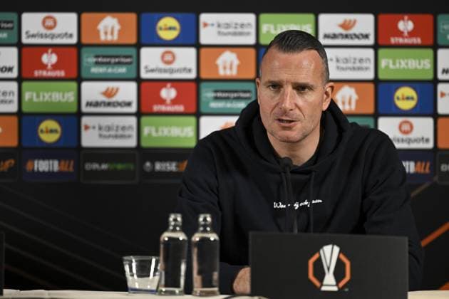 Genk s head coach Nicky Hayen pictured during a press conference, PK, Pressekonferenz of Belgian soccer team KRC Genk in Genk, on Wednesday 28 January 2026. The team is preparing for tomorrow s match against Swedish team Malmo FF, on day eight of the League phase of the UEFA Europa League tournament. JOHAN EYCKENS JohanxEyckens  x159263674x