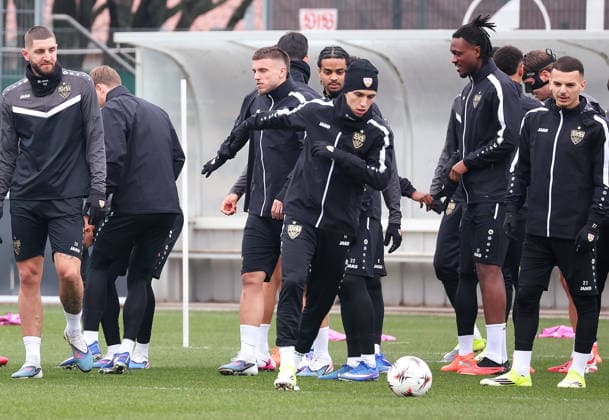 2026,01,28, Stuttgart, Fußball UEFA Europa League, Saison 2025-2026, VfB Stuttgart, Training, Bilal El Khannouss