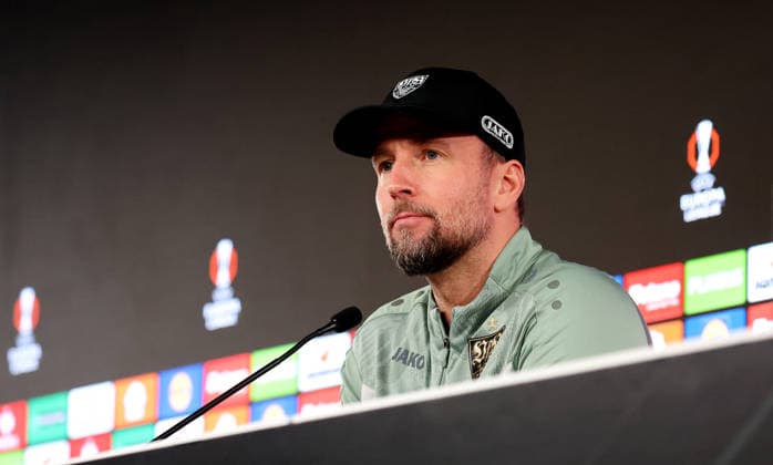 2026,01,28, Stuttgart, Fußball UEFA Europa League, Saison 2025-2026, VfB Stuttgart, PK, Abschluß PK, Pressekonferenz, VfB Trainer Sebastian Hoeneß
