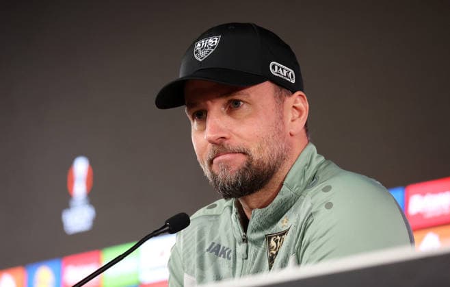 2026,01,28, Stuttgart, Fußball UEFA Europa League, Saison 2025-2026, VfB Stuttgart, PK, Abschluß PK, Pressekonferenz, VfB Trainer Sebastian Hoeneß