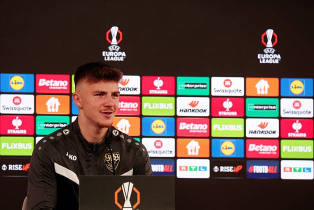 2026,01,28, Stuttgart, Fußball UEFA Europa League, Saison 2025-2026, VfB Stuttgart, PK, Abschluß PK, Pressekonferenz, Finn Jeltsch