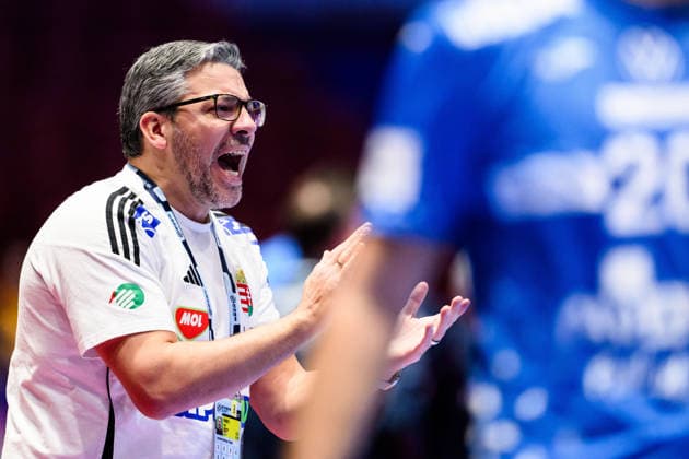 260128 Head coach Jose Maria Rodriguez Vaquero of Hungary during the EHF European Handball Championship main round match between Croatia and Hungary on January 28, 2026 in Malmö. Photo: Petter Arvidson BILDBYRAN kod PA PA1144 handball handboll handball handbolls-em 2026 croatia hungary kroatien ungern ehf european handball championship bbeng grappa33 Copyright: PETTERxARVIDSON BB260128PA036