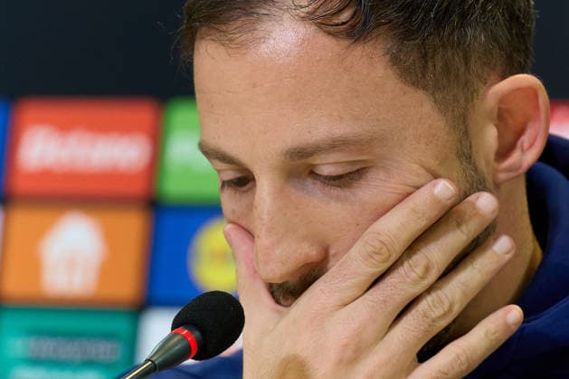 Fenerbahce press conference, PK, Pressekonferenz FCSB v Fenerbahce, UEFA Europa League, Fotball, Phase MD8, Bucharest, Romania Bucharest, Romania. 28th Jan, 2026: Domenico Tedesco, Fenerbahce SK football team coach, holds a press conference one day ahead of the UEFA Europa League, league phase, matchday 8, football match between FCSB and Fenerbahce SK, at the National Arena Stadium in Bucharest. Bucharest Romania Copyright: xLucianxAlecux