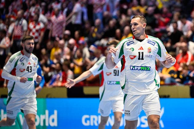Hungary s Patrik Ligetvari during the 2026 EHF European Men s Handball Championship (the EHF Euro 2026) main round match between Croatia and Hungary at Malmö Arena, in Malmö, Sweden, on January 28, 2026. MALMÖ SWEDEN x50090x