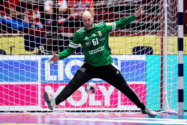 260128 Goalkeeper Laszlo Bartucz of Hungary during the EHF European Handball Championship main round match between Croatia and Hungary on January 28, 2026 in Malmö. Photo: Petter Arvidson BILDBYRAN kod PA PA1144 handball handboll handball handbolls-em 2026 croatia hungary kroatien ungern ehf european handball championship bbeng grappa33 Copyright: PETTERxARVIDSON BB260128PA064
